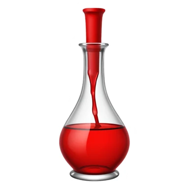 Glass Bottle Vase red  sticker