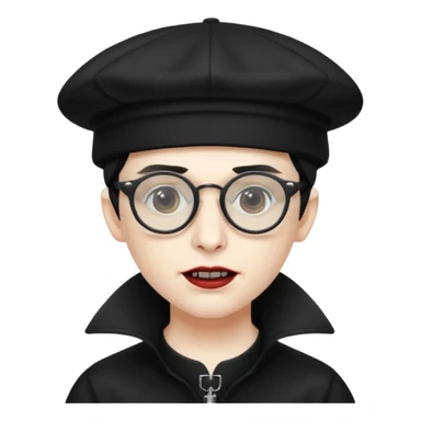 
vampire with hat and glasses sticker