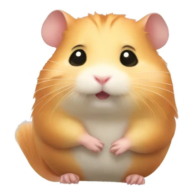 hamster with fish tail is shy sticker