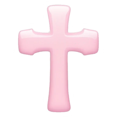 Straight pastel pink cross sticker