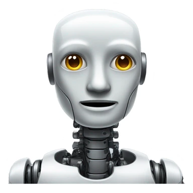 A robot with its chin on it sticker