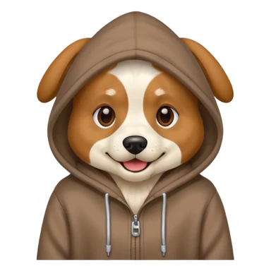 dog wearing hoodie sticker
