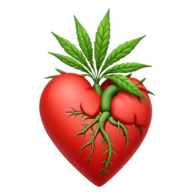 Animated weed heart sticker