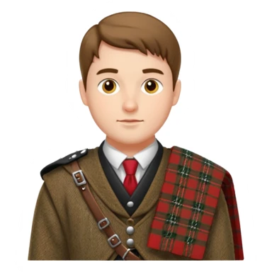  man wearing scottish traditional clothes sticker