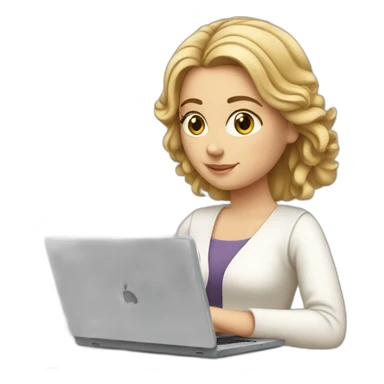 Greek white girl with her laptop sticker