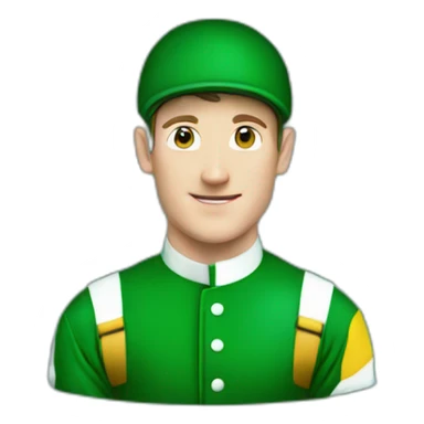 paul townend jockey dark green polka dot sticker