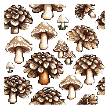maitake mushroom cluster sticker