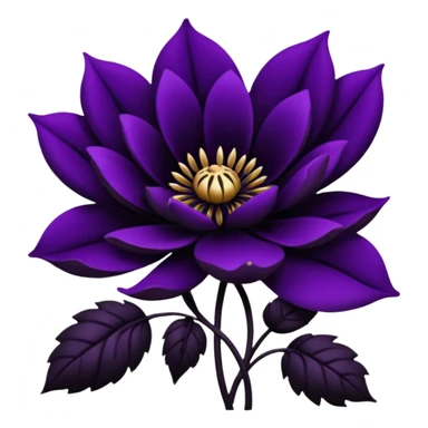 Flores negras sticker