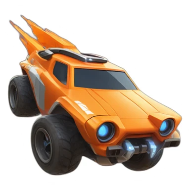 Orange rocket league octane jump and fly sticker