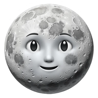 moon with out face expraction sticker