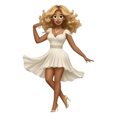 Beyoncé dancing in a see dress sticker