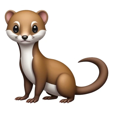 black-white Weasel sticker