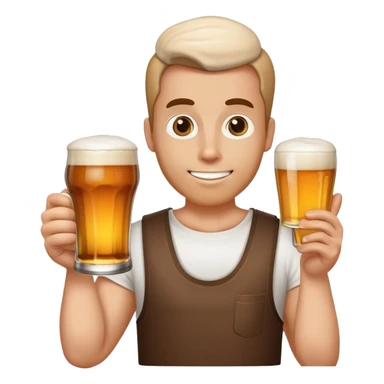 Любитель пива с орехами  sticker