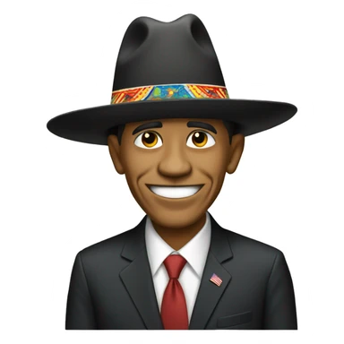 obama with a sombrero  sticker