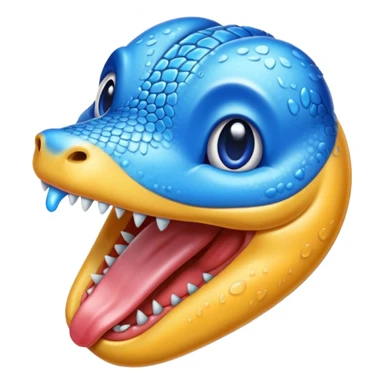 👅 coloreaza limba in culoarea albastra sticker