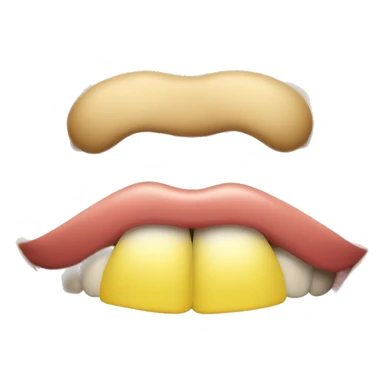 Yellow emoji biting its lower lip sticker