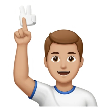 person cheering at a sports game, holding a foam finger or waving, stadium background sticker