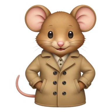 mouse wearing coat sticker