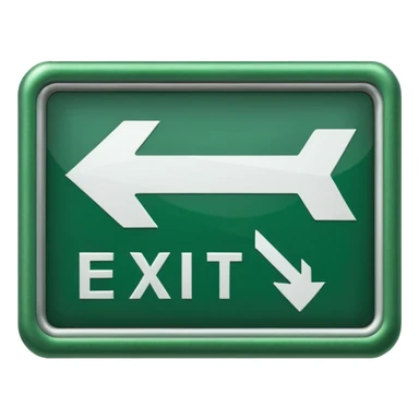 Exit Sign – green arrow,Subway Signs. sticker