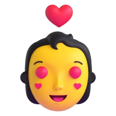 yellow face with heart eyes sticker