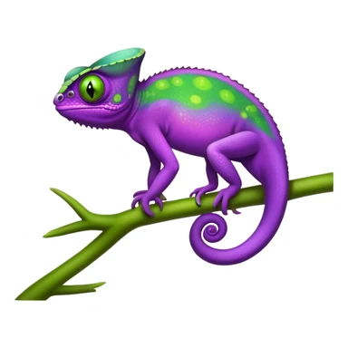 Purple chameleon  sticker
