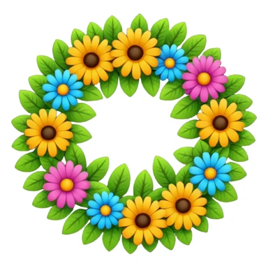 Wreath of flowers sticker