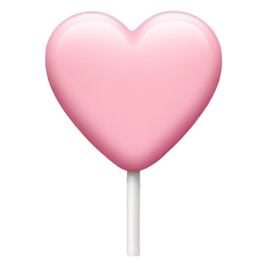 Pastel Pink heart shaped lollipop sticker