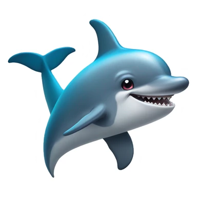 a dolphin dancing with a shark sticker
