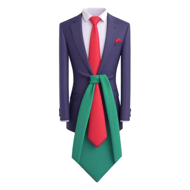 green scouts tie, draped sticker