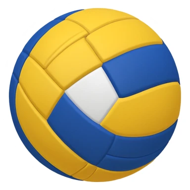 volleyball with blue and yellow sticker