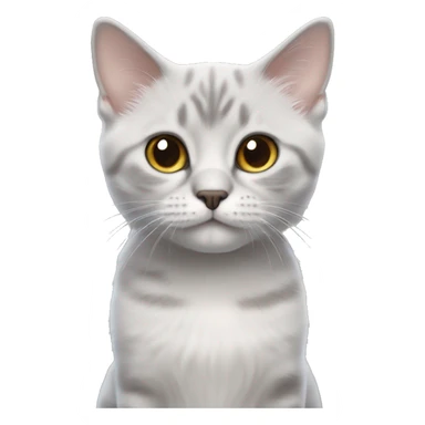 Petit chat Scottish short hair aux yeux bleus avec la queue grise sticker