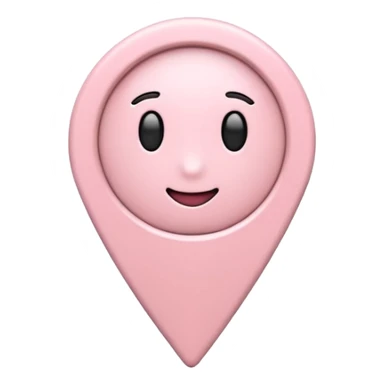 pale pink location pin emoji without face sticker