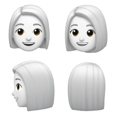 La cara de un humano con piel blanc con pelo alucin y una sonrisa con brackets sticker