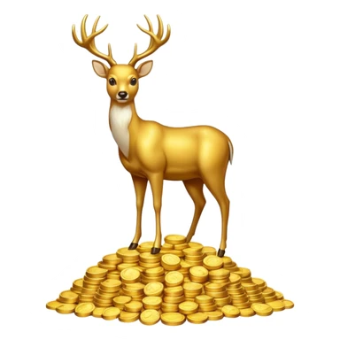 Deer mountains of money sticker