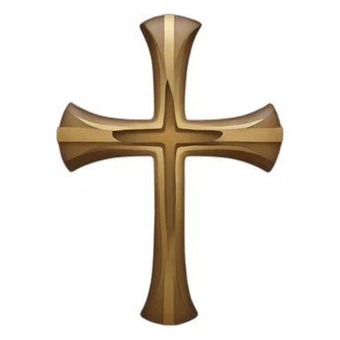 Cross reversed sticker