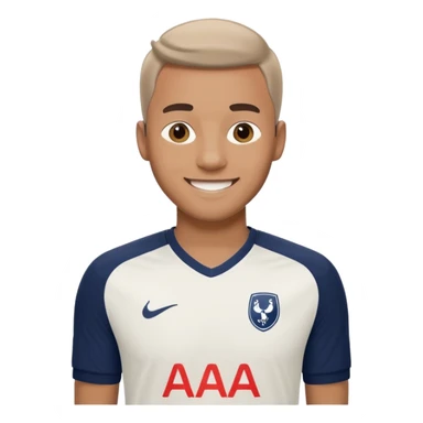 man in Tottenham hotspurs kit sticker