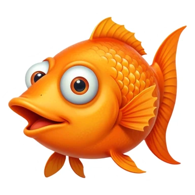 derpy stupid looking fish with googly eyes and goofy expression, facing directly to the right sticker