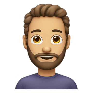 Calvo con barba sticker