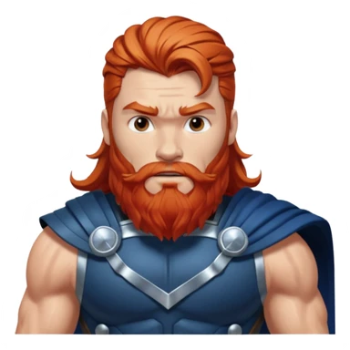 Thor, Thunder God from Norse Mythology with long red and beard, dark blue and silver outfit sticker