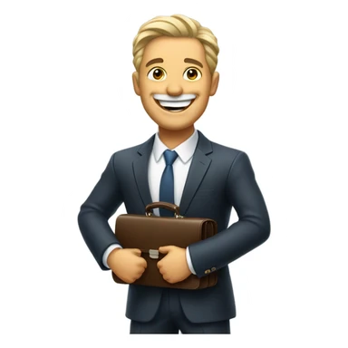Happy rich man sticker