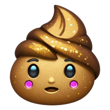 glitter poops brown cyberpunk sticker
