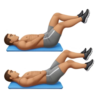 lying down man weighted glute bridges sticker