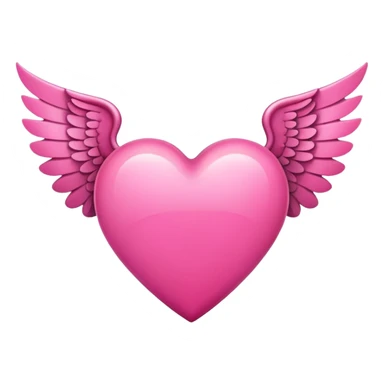 cuore rosa con le ali sticker