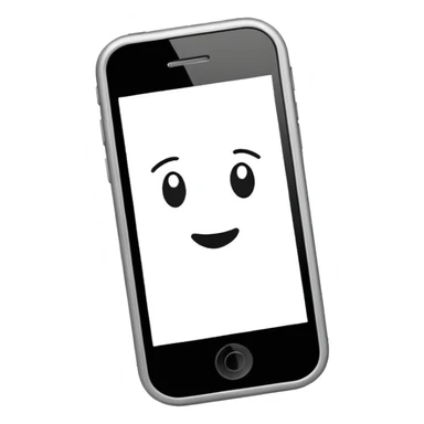 telefóno movil viejo sin emoji simple minimalista no tan viejo y sin color mas simple sticker