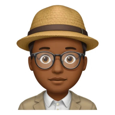 black man wearing hats and glasses sticker