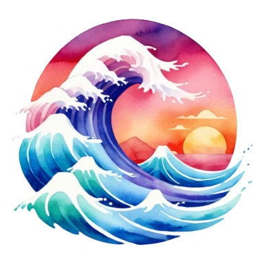 ombre chinoise bali sticker