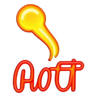  neon sign with the word hot sticker
