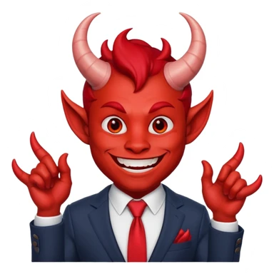 mischevious devil guy thats not scary, sticker