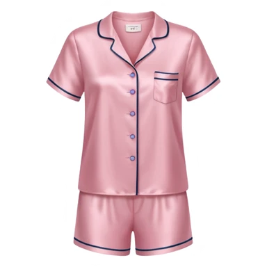 Light pink silk Pyjamas with short trousers  sticker