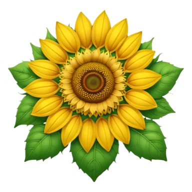 Sun flower heart sticker